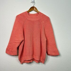 Anthropologie Maeve Mackenzie Chunky Knit Pink Sweater Size M
